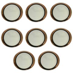 Gorgeous Set of Eight Block Porcelain Dinner Plates 4