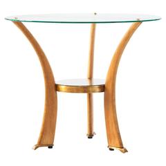 Italian Brass and Glass Coffee Table, 1940s