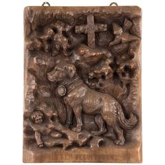 German Wood Carving of a Rescue Dog 11