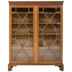 Mahogany Georgian Influenced Two-Door Glazed Bookcase