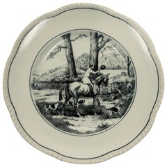 English Porcelain Plate or Wall Art with Horse Scence