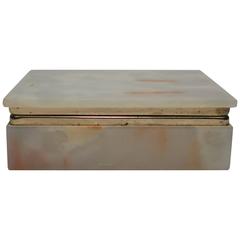 Vintage Modern Italian Onyx Marble Box 12