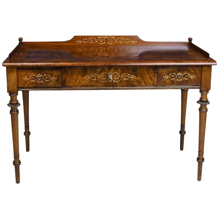 19th Century Christian Viii Scandinavian Writing Desk In Mahogany