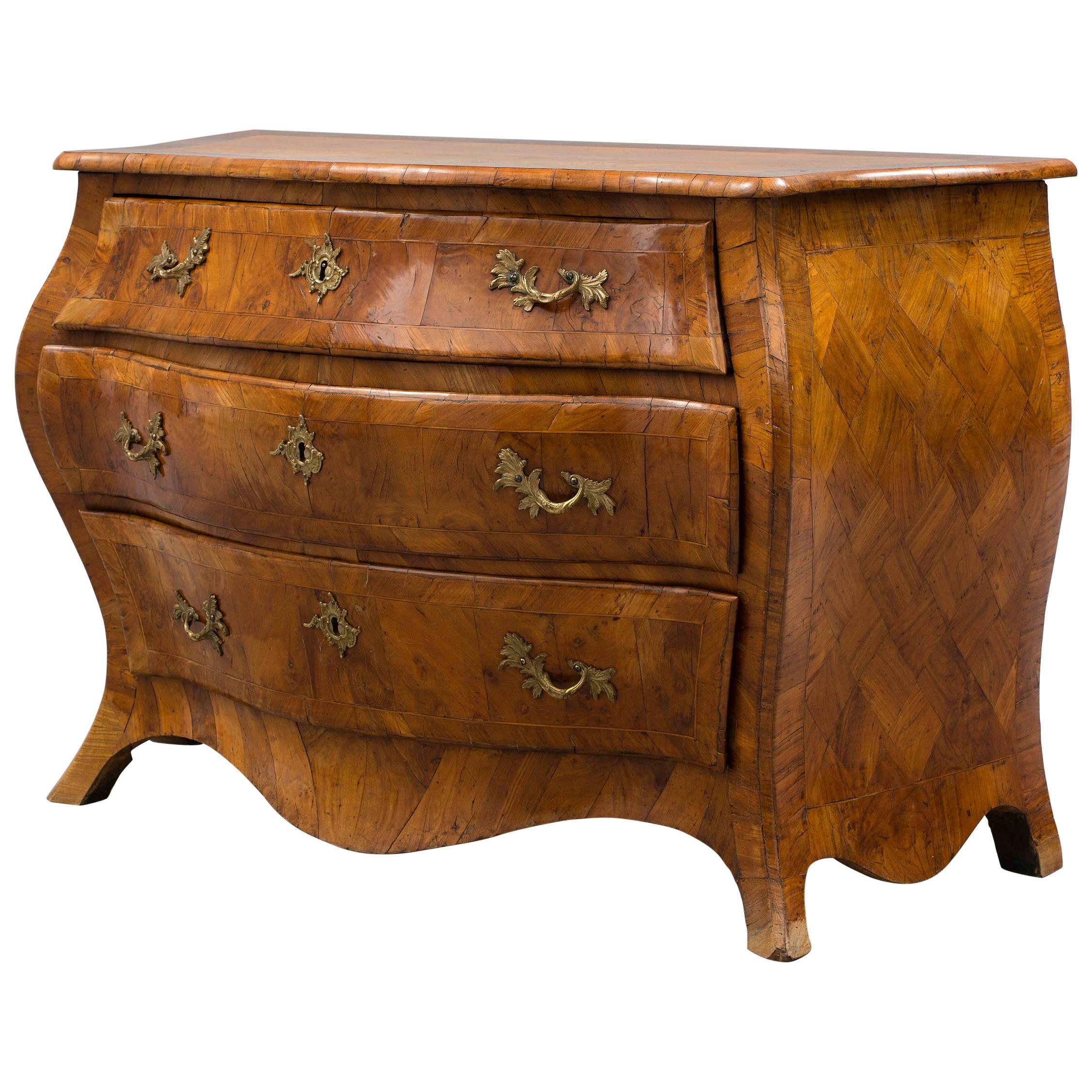 Large Swedish Rococo Commode, Chest of Drawers