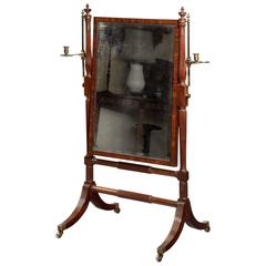 George III Period Cheval Mirror