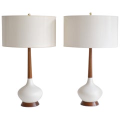 Vintage Pair of Midcentury Ceramic Table Lamps