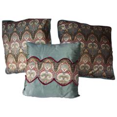 Art Deco Pillows in Jayson Yenter Designed Metallic Fabric, Throw Pillow