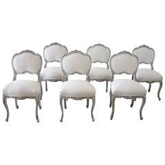 Late 19th Century Set of 6 French Louis XV Dining Chairs 8