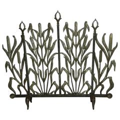 Vintage Cat Tail Fireplace Screen