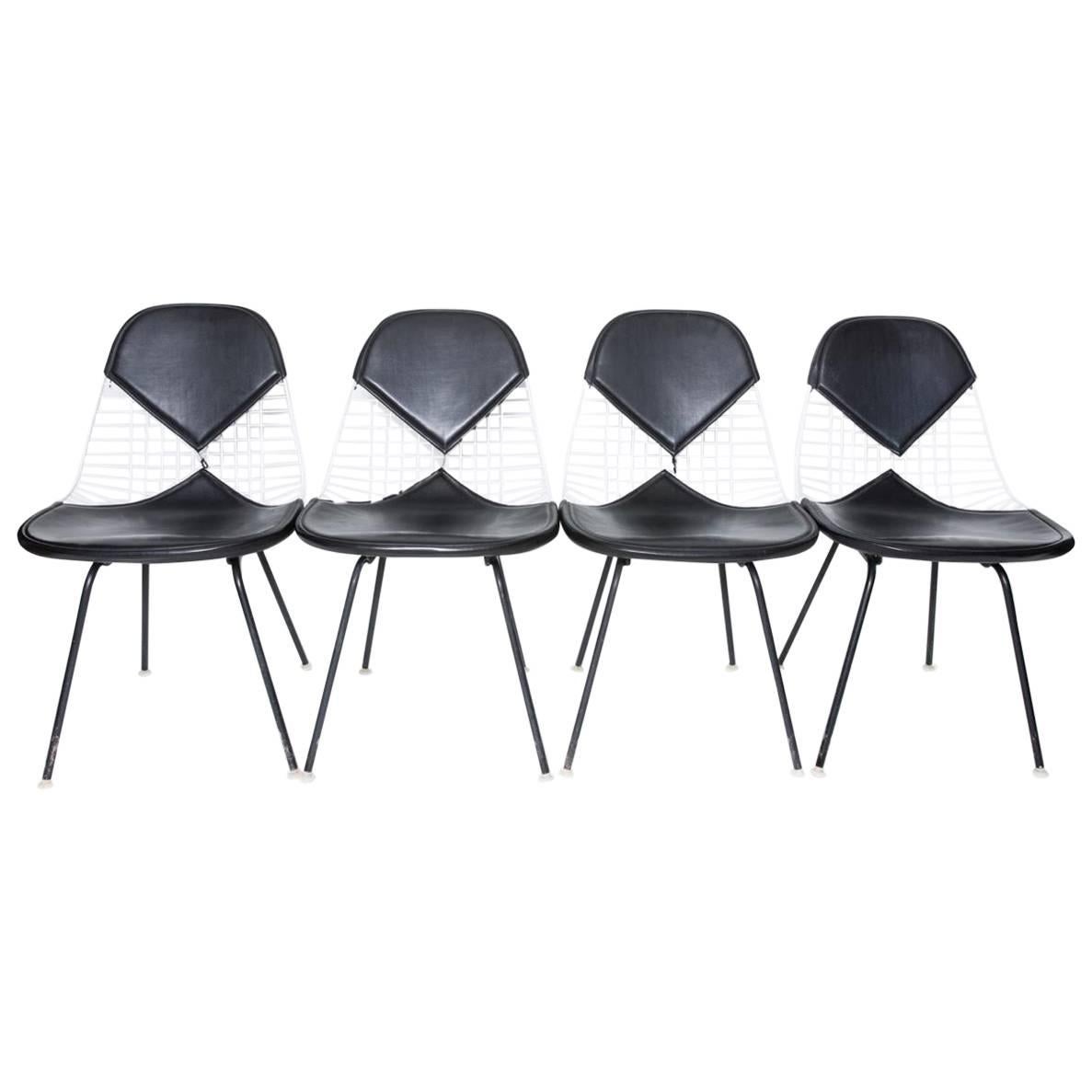 Four Herman Miller Eames Dkx-2 Bikini Chairs