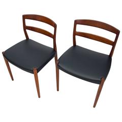 Pair of Danish Teak Dining or Accent Chairs, Willy Beck 4