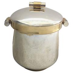 1950's Gucci Style Silver and Brass Ice Bucket