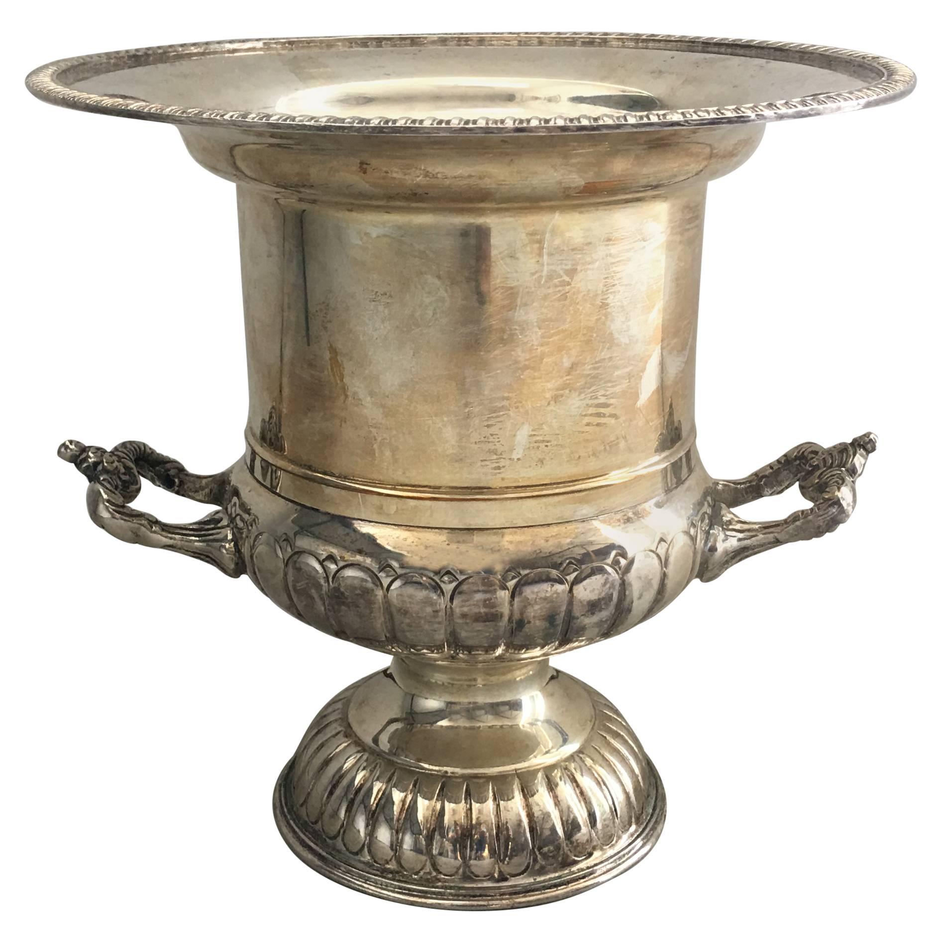 1930s English Silver Urn Wine Chiller