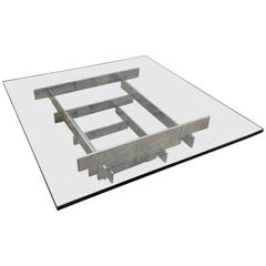Mid-Century Paul Mayen for Habitat Stacked Chrome Coffee Table 11