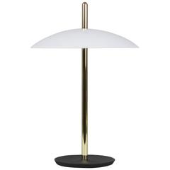 Signal Table Light from Souda, White x Brass, Modern Desk Lamp, LED 6