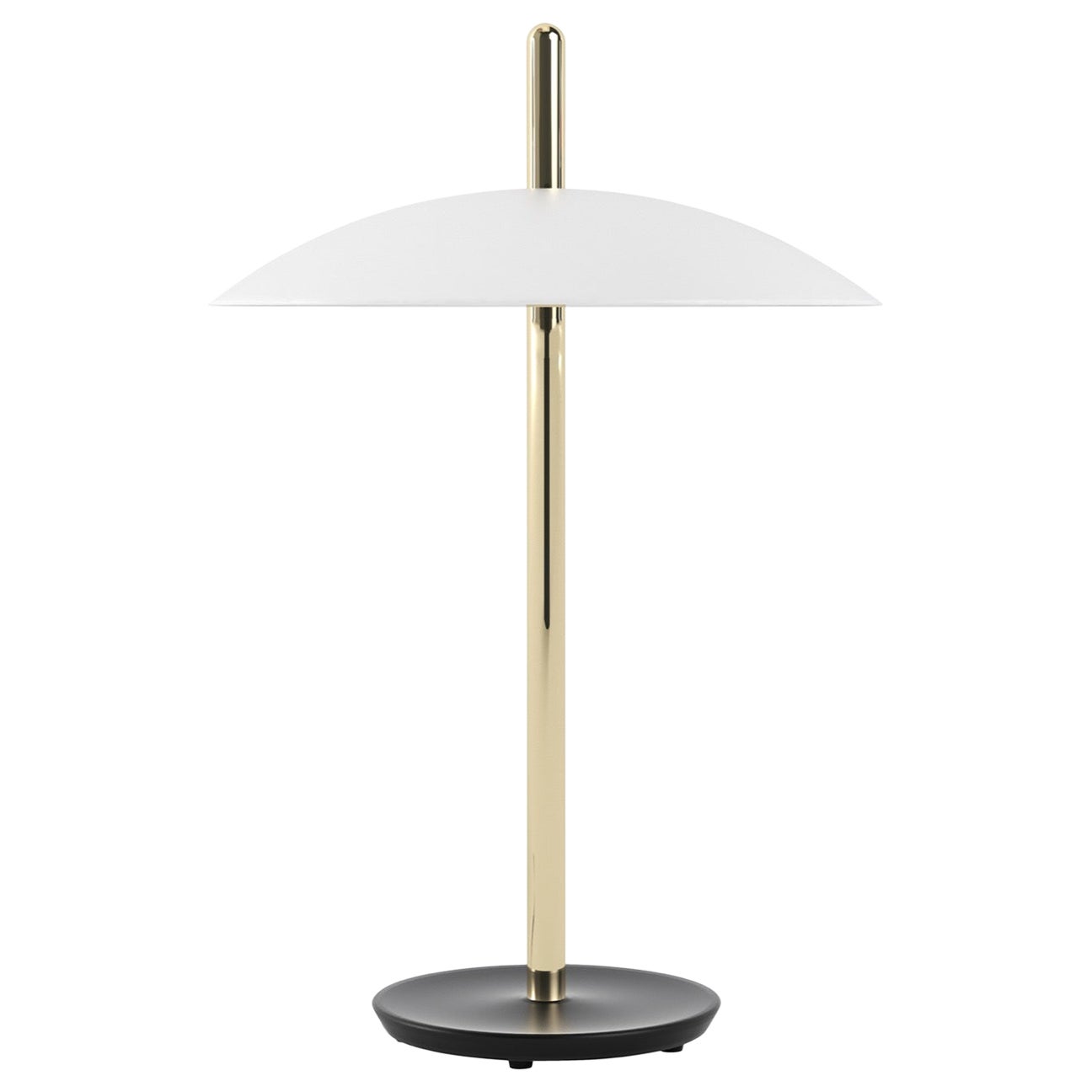 Signal Table Light from Souda, White x Brass, Made to Order For Sale