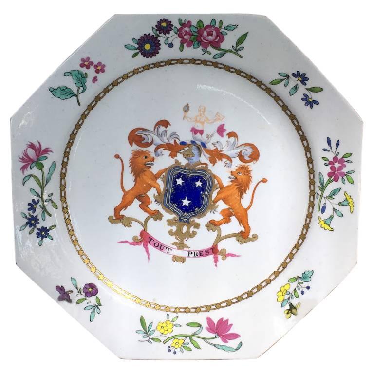 Armorial Plate, Arms of Murray, Probably Spode, circa 1800 For Sale