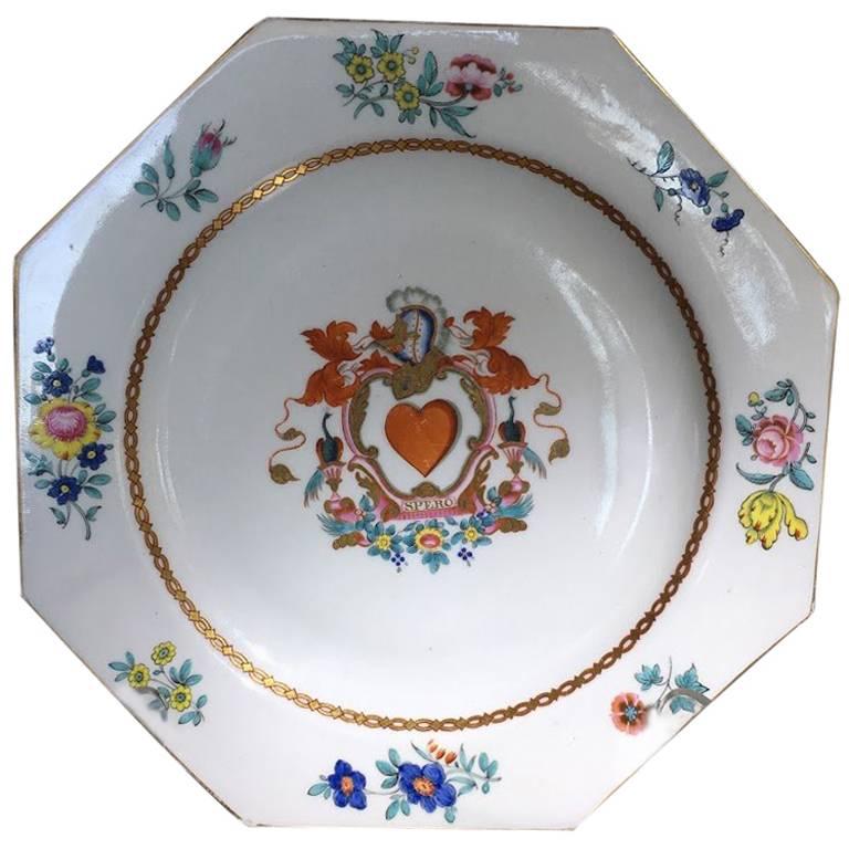 English Armorial Plate, ‘Spero’ Arms of Douglas, Attributed to Wolfe & Co For Sale