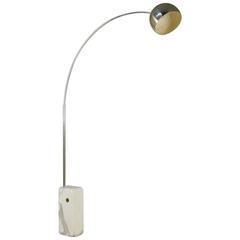 Arco' Floor Lamp by Castiglioni for Flos Marble Steel Vintage, Italy, 1970s  at 1stDibs | vintage arco lamp, arco lamp vintage, vintage arco floor lamp
