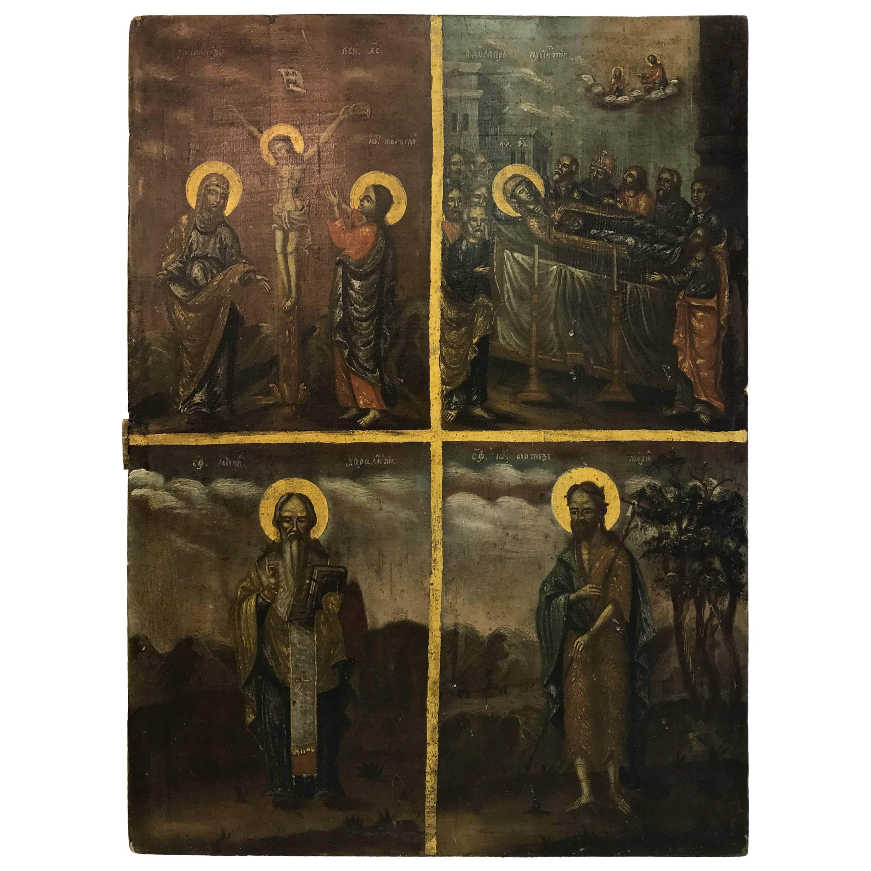 Russian Painting of Four Icons