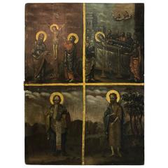 Russian Painting of Four Icons