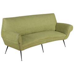 Sofa Foam Padding Fabric Upholstery Metal Retro Manufactured in Italy, 1950s