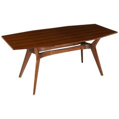 Rosewood Veneered Table Vintage Manufactured in Italy, 1960s