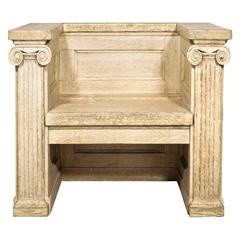 Oak Greek Revival Armchair, circa 1910, England