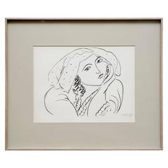 Lithograph after Original Matisse Drawing, 1942 5