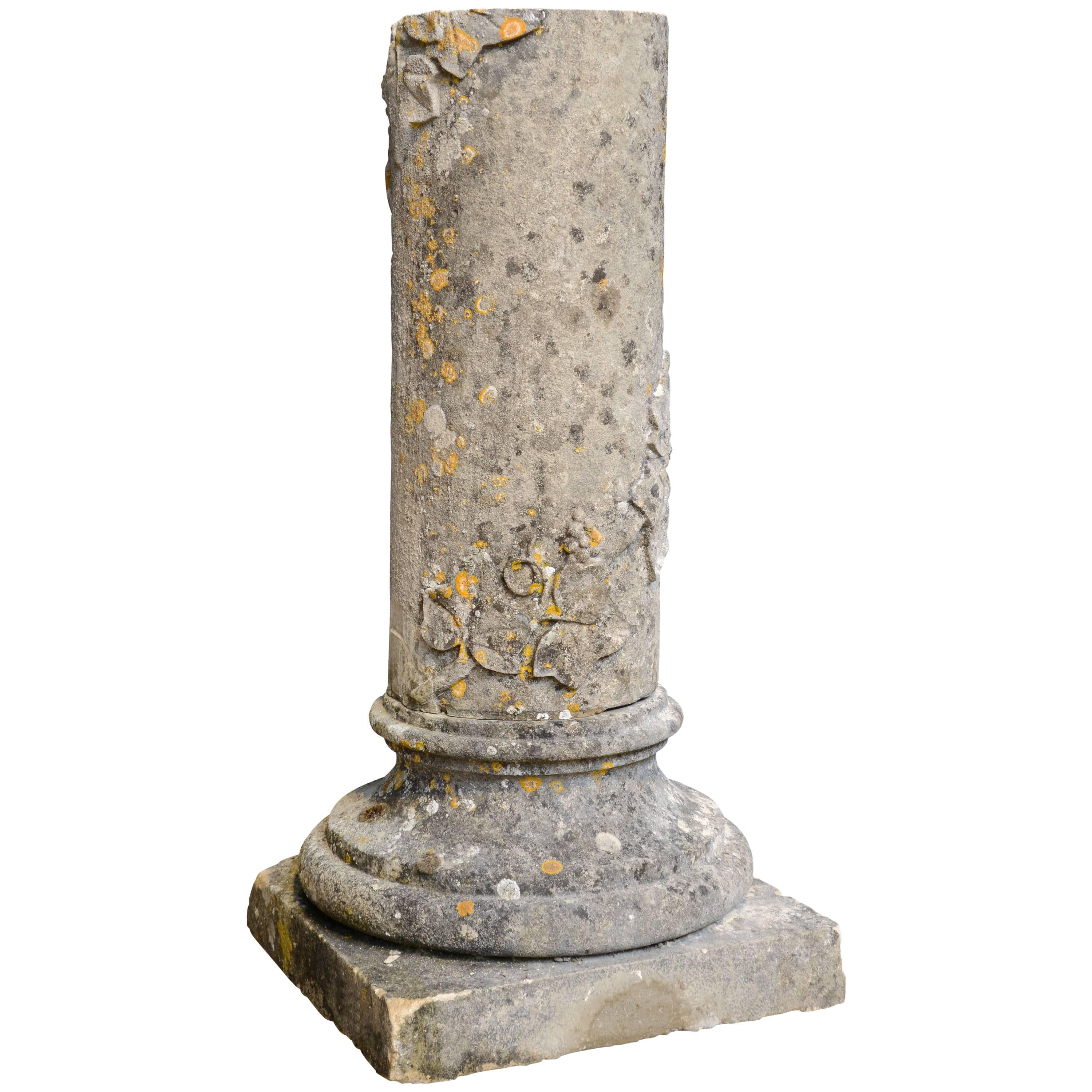 Stone Pedestal at the Image of Roman Column, 19th Century