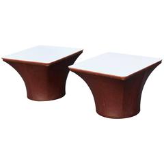 Pair of End Tables Mushroom Model, Pierre Paulin, circa 1960