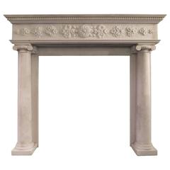 Regency Statuary White Marble Fireplace Mantel 11