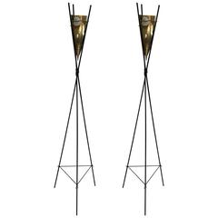 Pair of Floor Lamps Signed by Michel Kiriliuk, France, 1980s 12