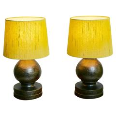 Two Bitossi Ceramic Lamps for Luxus, Sweden