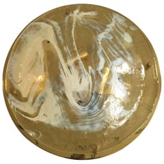 Mid-Century Italy Round Murano Glass Flush Mount