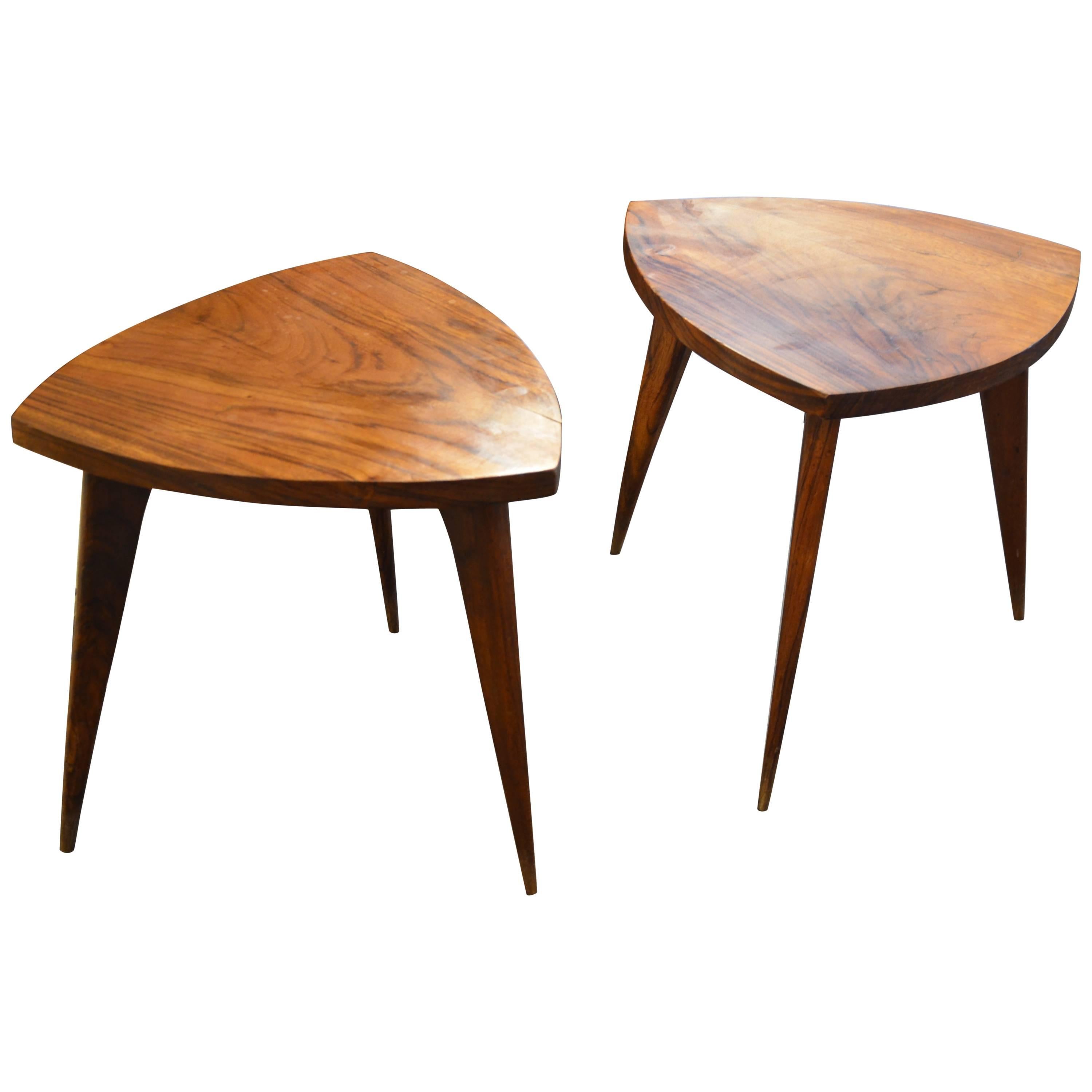 Beautiful Pair Coffee table, wood, circa 1960 For Sale