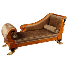 20th Century Classizim Style Empire Swan Chaise Longue