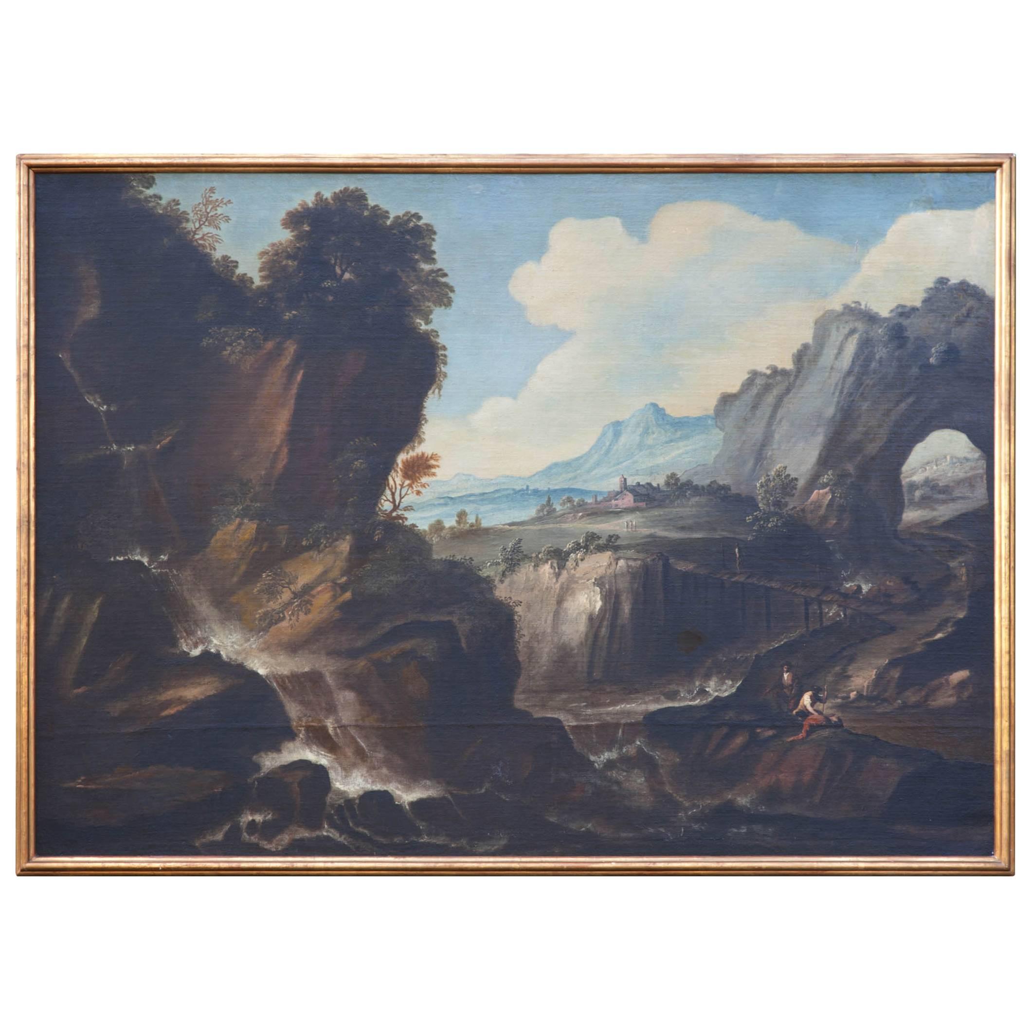17th Century, French Landscape Attributed to Joseph Parrocel For Sale