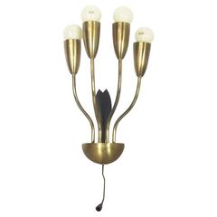 Italian Wall Light in Metal and Brass, 1960s, Made in Italy 4