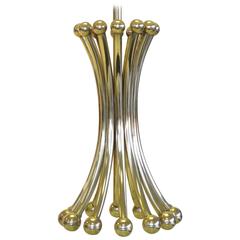 Solid Brass Rod and Ball Sheaf of Wheat Lamp