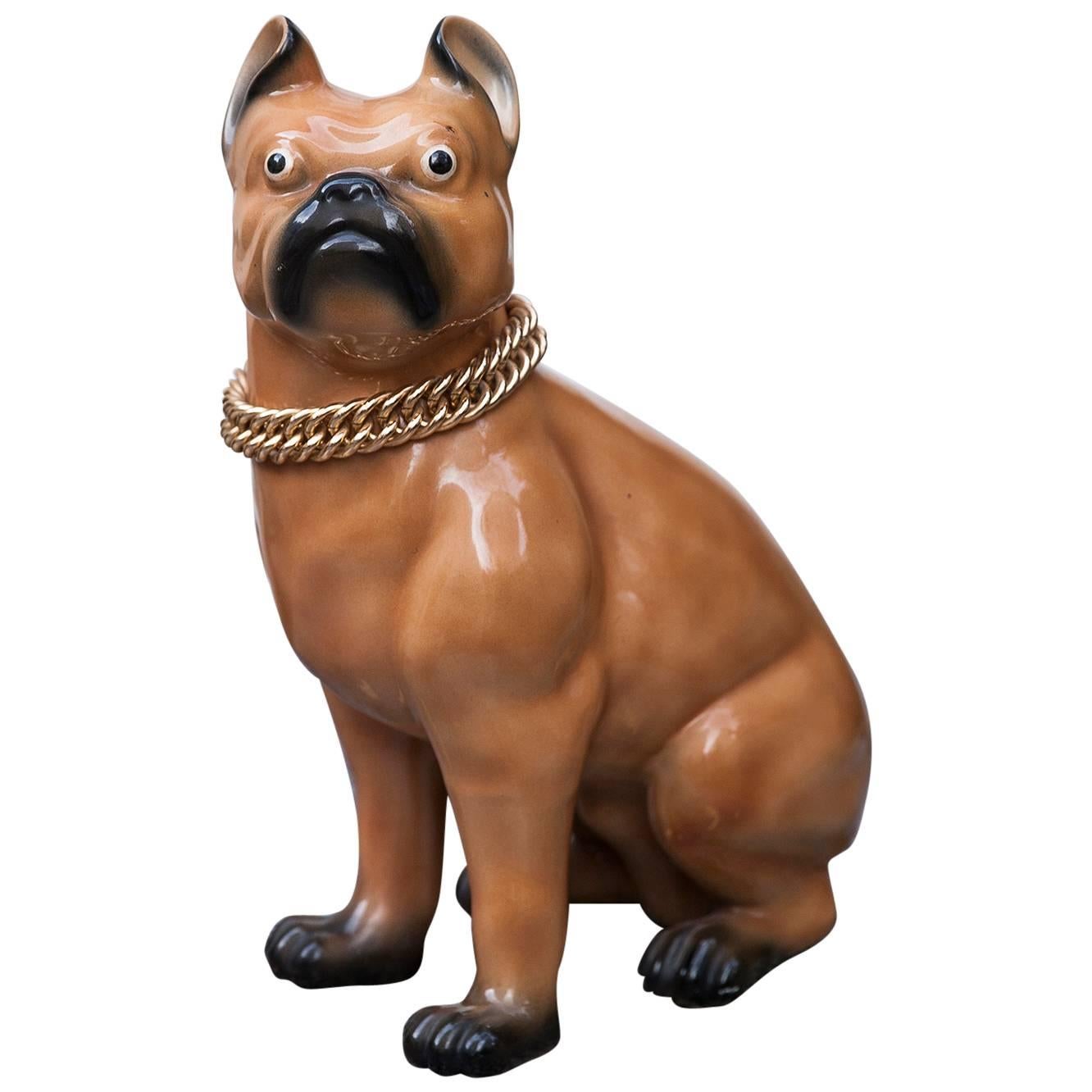 Piero Fornasetti Dog Sculpture Marked