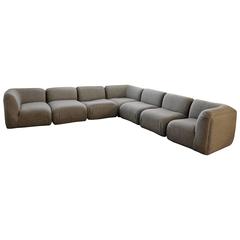 Milo Baughman for Thayer Coggin Gray Seven-Piece Modular Sectional Sofa