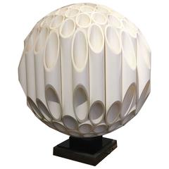 Vintage Signed Rougier "Sphere" Sculptural Table Lamp