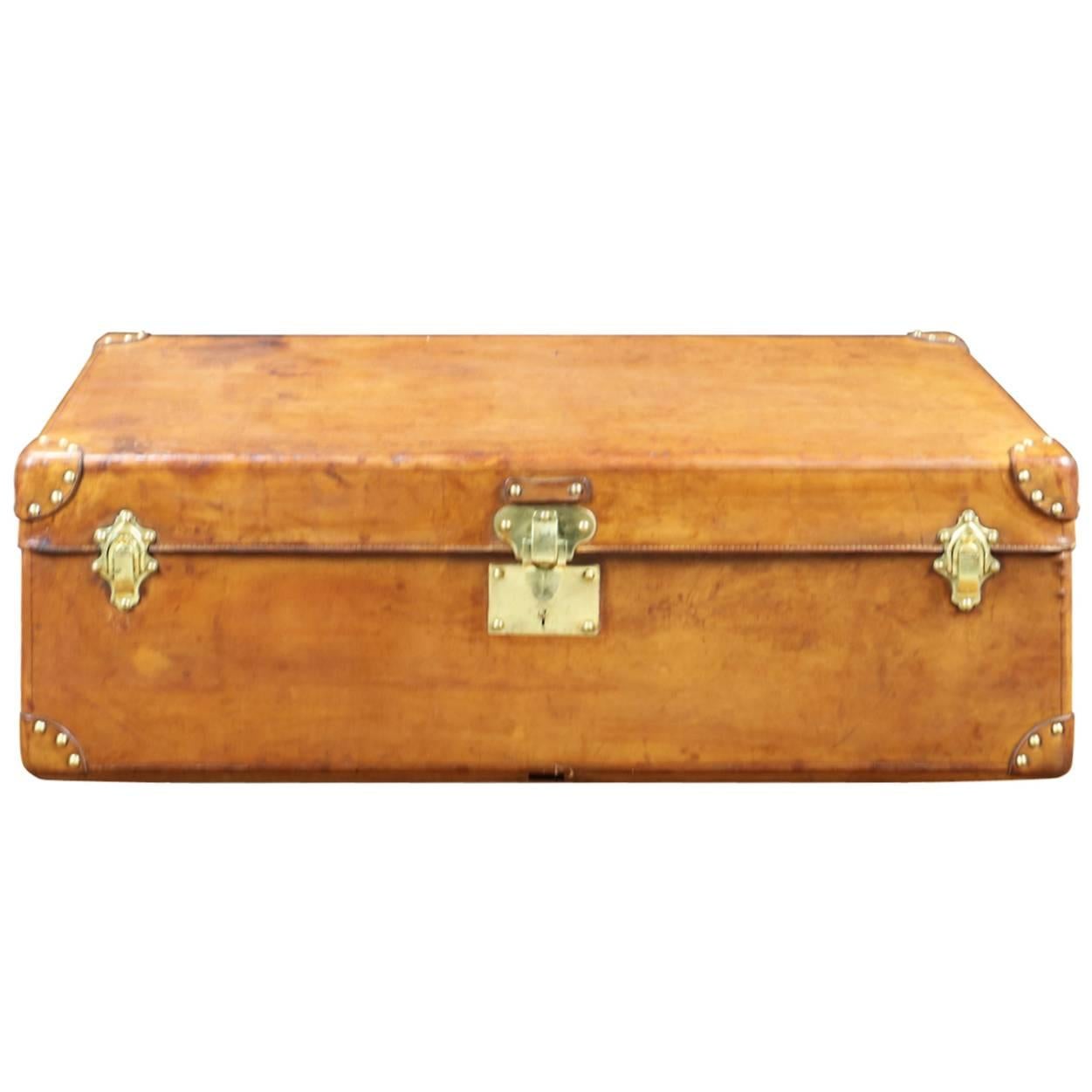 1930s Leather Cabin Trunk For Sale