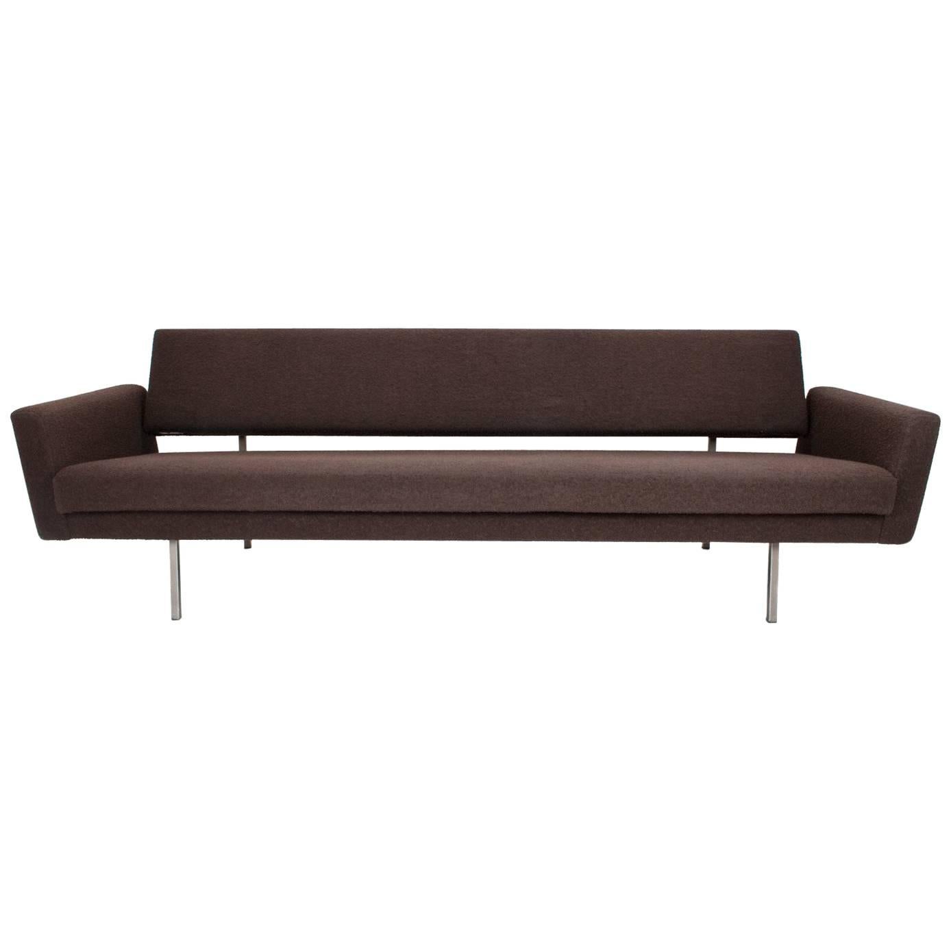 1960s Dutch Mid-Century Chocolate Three-Seat Sofa by Rob Parry for Gelderland