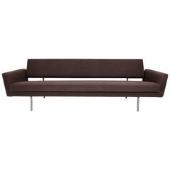 Used 1960s Dutch Mid-Century Chocolate Three-Seat Sofa by Rob Parry for Gelderland