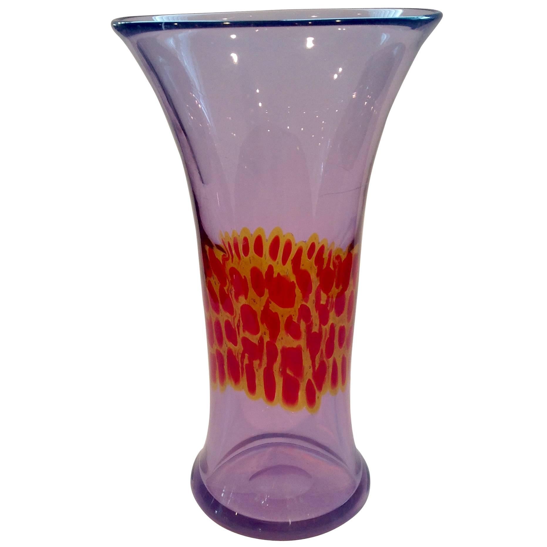 Antonio Daros for Cenedese Murano Murrine Vase