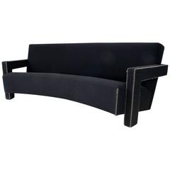 Dutch Black Festinated 'Utrecht' Sofa by Gerrit Rietveld for Cassina 6
