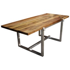 Steel Framed Dining Table with Argentine Rosewood from Costantini, Donato