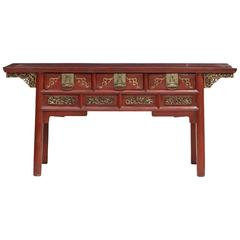Chinese 19th Century Decorated Alter Table